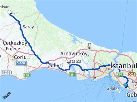 istanbul vize arası kaç km